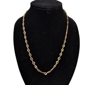 Vintage Mid Century Oroton Gold Tone Chain Necklace Simple Dainty
